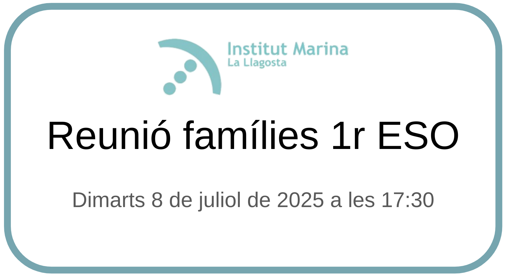 Reunió famílies 1r ESO